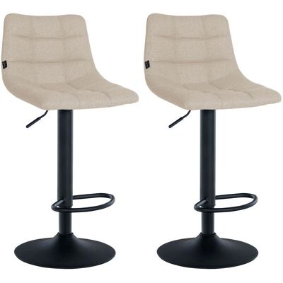 CLP Set aus 2 Barhockern - Modern verstellbare Stoffsitze CLP Set aus 2 Barhockern - Modern verstellbare Stoffsitze