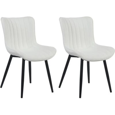 Conjunto de 2 Sillas de Comedor de Terciopelo o Cuero Sintético - Sillas de Comedor Conjunto de 2 Sillas de Comedor de Terciopelo o Cuero Sintético - Sillas de Comedor