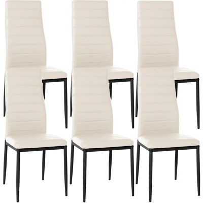 CLP Mayfair Creme 6er Esstisch Stuhl Set - Esszimmerstühle CLP Mayfair Creme 6er Esstisch Stuhl Set - Esszimmerstühle