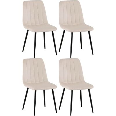 CLP Dijon 4 Stühle aus Samt oder Stoff - Modernes Design CLP Dijon 4 Stühle aus Samt oder Stoff - Modernes Design