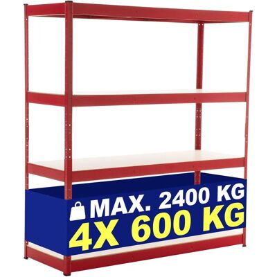 CLP - 160x60x180 - Rot - Heavy-duty - Lagerregal CLP - 160x60x180 - Rot - Heavy-duty - Lagerregal