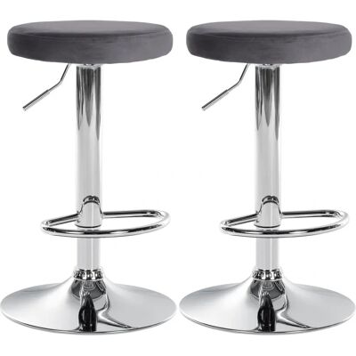 CLP - Samtbarhocker Set aus 2 - Verstellbar, Drehbar, Modern CLP - Samtbarhocker Set aus 2 - Verstellbar, Drehbar, Modern