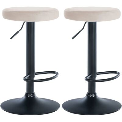 CLP Taburetes de terciopelo - Altura ajustable - Diseño moderno CLP Taburetes de terciopelo - Altura ajustable - Diseño moderno