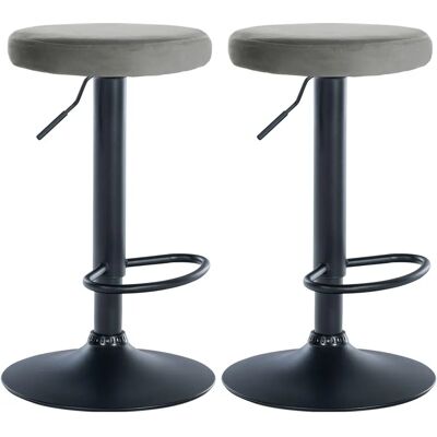 CLP Samtbarhocker - Höhenverstellbar 60-81cm - Modernes Design CLP Samtbarhocker - Höhenverstellbar 60-81cm - Modernes Design