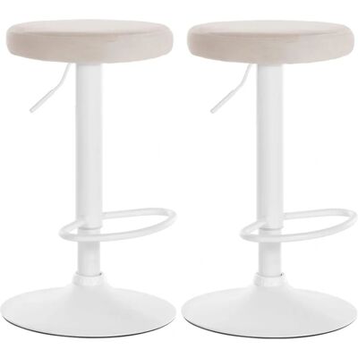 CLP - Samt & Metall Barhocker - Set aus 2 CLP - Samt & Metall Barhocker - Set aus 2
