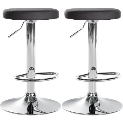 Conjunto de 2 Taburetes de Bar CLP - Altura Ajustable, Giro, Diseño Moderno Conjunto de 2 Taburetes de Bar CLP - Altura Ajustable, Giro, Diseño Moderno