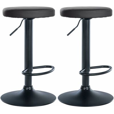 CLP Conjunto de 2 Taburetes Negros - Moderno y Ajustable CLP Conjunto de 2 Taburetes Negros - Moderno y Ajustable