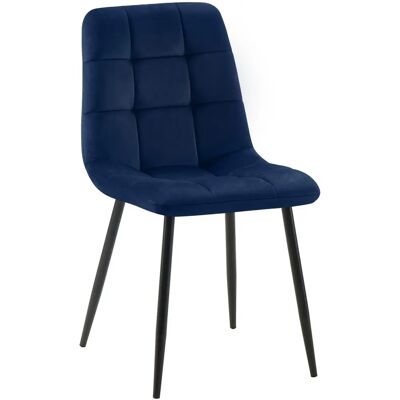 Sconto - CLP Antibes Samtvel Esszimmerstuhl - Modern, Blau, 84 cm hoch Sconto - CLP Antibes Samtvel Esszimmerstuhl - Modern, Blau, 84 cm hoch