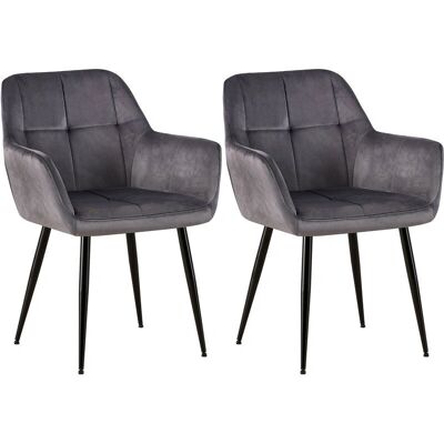 CLP Emia Samtsessel-Set - Modern Hochlehner Lounge Stühle CLP Emia Samtsessel-Set - Modern Hochlehner Lounge Stühle