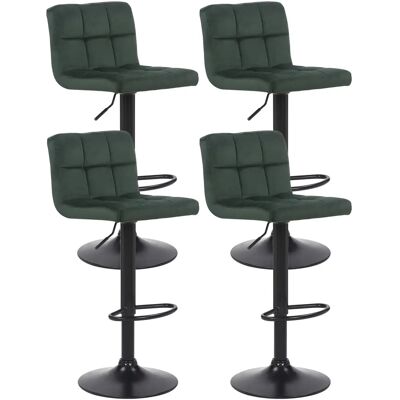 CLP Feni Samt Barhocker-Set - Höhenverstellbar, Drehbar, Modern CLP Feni Samt Barhocker-Set - Höhenverstellbar, Drehbar, Modern