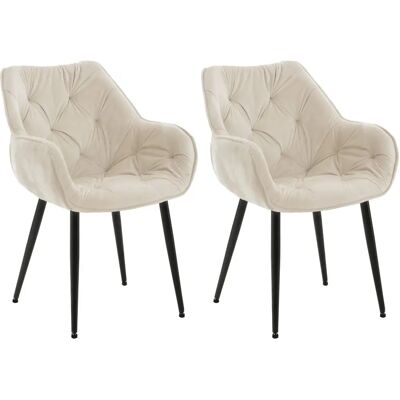 CLP Sillas de comedor Tanna en terciopelo - Estilo y confort modernos CLP Sillas de comedor Tanna en terciopelo - Estilo y confort modernos