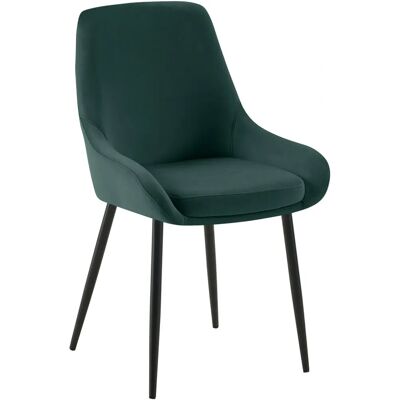 CLP Silla de comedor Elmira de terciopelo Verde - Silla de comedor CLP Silla de comedor Elmira de terciopelo Verde - Silla de comedor