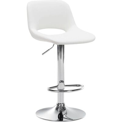 CLP Camden Taburete de Bar Blanco - Altura Ajustable y Giratorio CLP Camden Taburete de Bar Blanco - Altura Ajustable y Giratorio