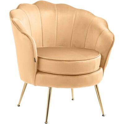 Fauteuil en Velours Jaune CLP - Rosita - Confort et Élégance - Publicité Fauteuil en Velours Jaune CLP - Rosita - Confort et Élégance - Publicité