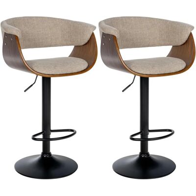 Vestal Noyer Crème Verstellbare Barhocker - Bar Stools Vestal Noyer Crème Verstellbare Barhocker - Bar Stools