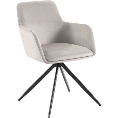 Silla de comedor Olema en terciopelo gris CLP - Silla de comedor Silla de comedor Olema en terciopelo gris CLP - Silla de comedor