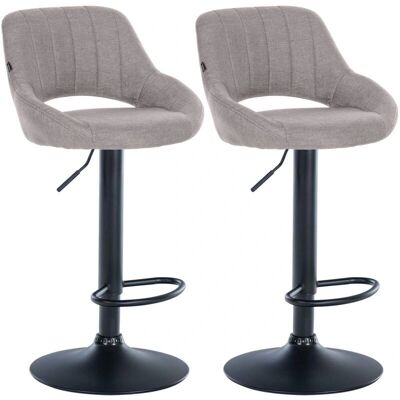 CLP Milet Grau Stoff & Metall Barhocker Set - Barhocker CLP Milet Grau Stoff & Metall Barhocker Set - Barhocker