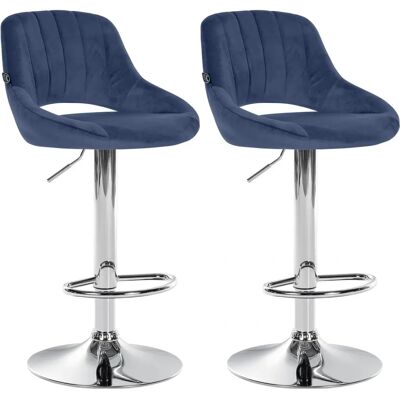 CLP Milet Blau Samt Barhocker - Bar Typ CLP Milet Blau Samt Barhocker - Bar Typ