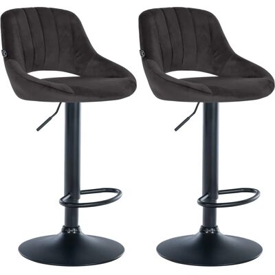 CLP Milet Schwarze Samtbarhocker - Barhocker CLP Milet Schwarze Samtbarhocker - Barhocker