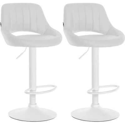 CLP Milet Weiße Kunstleder Barhocker - Bar stools CLP Milet Weiße Kunstleder Barhocker - Bar stools