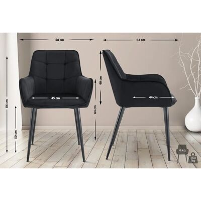 Fundas de terciopelo CLP para silla de comedor - Silla Fundas de terciopelo CLP para silla de comedor - Silla