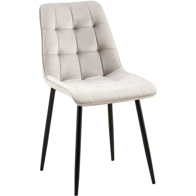 Silla de comedor Gifford con funda de terciopelo gris - Silla de comedor Silla de comedor Gifford con funda de terciopelo gris - Silla de comedor