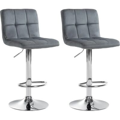 CLP Conjunto de 2 Taburetes de Terciopelo - Diseño Moderno CLP Conjunto de 2 Taburetes de Terciopelo - Diseño Moderno