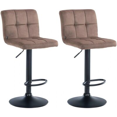 Conjunto de 2 Taburetes de Terciopelo CLP - Ajustable y Giratorio Conjunto de 2 Taburetes de Terciopelo CLP - Ajustable y Giratorio