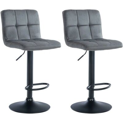Conjunto de 2 Taburetes de Bar de Terciopelo - Diseño Moderno Conjunto de 2 Taburetes de Bar de Terciopelo - Diseño Moderno