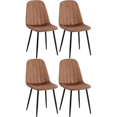 CLP Baxter Sillas de comedor de terciopelo - Sillas de comedor CLP Baxter Sillas de comedor de terciopelo - Sillas de comedor