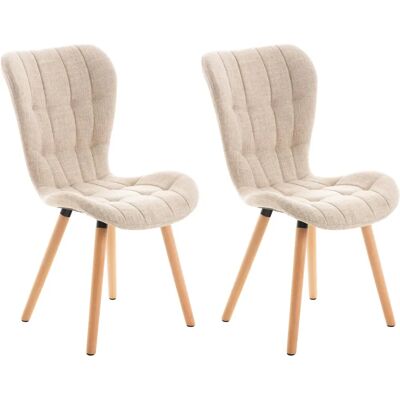 CLP Elda Creme Esszimmerstühle - Set aus 2 CLP Elda Creme Esszimmerstühle - Set aus 2