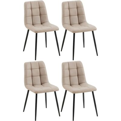 Cadeiras de jantar Antibes Taupe - Conjunto de 4 Cadeiras de jantar Antibes Taupe - Conjunto de 4