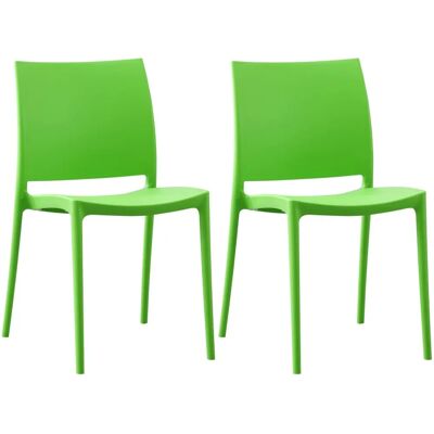 CLP Gartensessel - Stapelbare UV-beständige Kunststoff 2er-Set CLP Gartensessel - Stapelbare UV-beständige Kunststoff 2er-Set