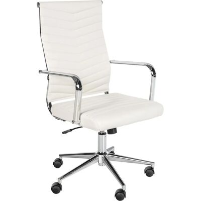 CLP Weiße Canby Bürostuhl - Ergonomisch, Synthetisches Leder CLP Weiße Canby Bürostuhl - Ergonomisch, Synthetisches Leder
