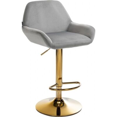 CLP Taburete de terciopelo Braga - Giratorio 360° Ajustable CLP Taburete de terciopelo Braga - Giratorio 360° Ajustable