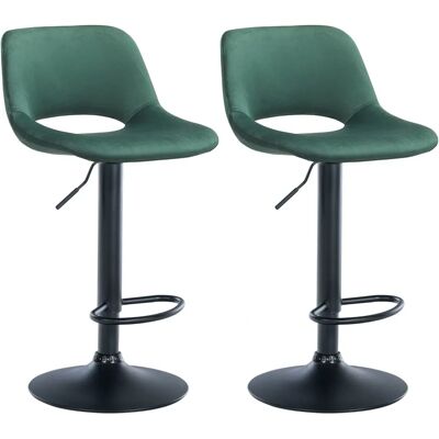 CLP Tabourets de Bar Camden Velours - Modernes, Réglables, Rotation 360° - Publicité CLP Tabourets de Bar Camden Velours - Modernes, Réglables, Rotation 360° - Publicité