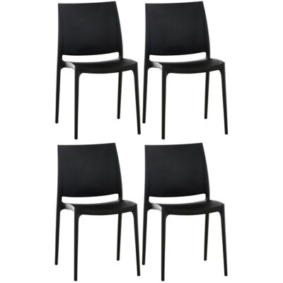 CLP Maya 4 Stapelbare Gartenstühle - Gartenstühle CLP Maya 4 Stapelbare Gartenstühle - Gartenstühle