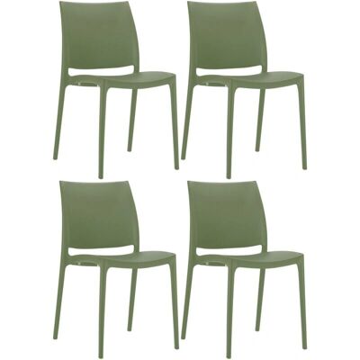 CLP Maya Oliv Gartenstühle Set von 4 CLP Maya Oliv Gartenstühle Set von 4