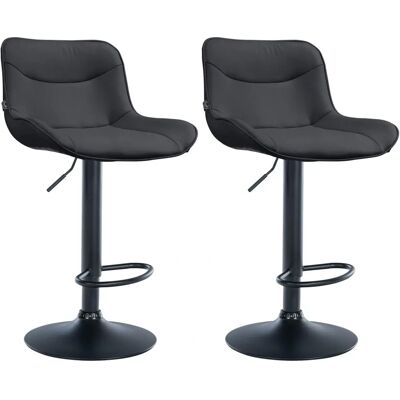 CLP Vonore Taburetes de Bar Ajustables en Color Negro - Bar Stools CLP Vonore Taburetes de Bar Ajustables en Color Negro - Bar Stools