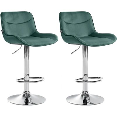 Set de Taburetes de Bar Vonore Verde Terciopelo Set de Taburetes de Bar Vonore Verde Terciopelo