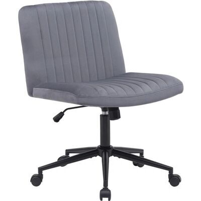 Silla de oficina CLP Kingman - Terciopelo, Gris oscuro - Silla oficina Silla de oficina CLP Kingman - Terciopelo, Gris oscuro - Silla oficina