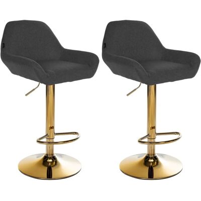 CLP Braga Gold Negro 2 Taburetes de Bar - Taburetes de Bar CLP Braga Gold Negro 2 Taburetes de Bar - Taburetes de Bar