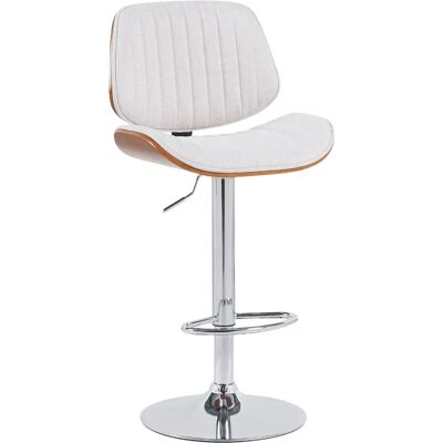 Clawson - Nogueiro - Creme - Chrome - Bar Stool Clawson - Nogueiro - Creme - Chrome - Bar Stool