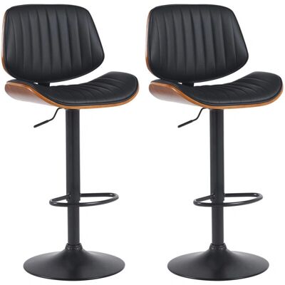 Clawson Schwarzer Verstellbarer Barhocker - Modernes Design Clawson Schwarzer Verstellbarer Barhocker - Modernes Design