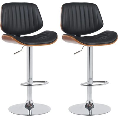 Clawson - Barhocker - Kunstleder - Walnut/Schwarz - Bar stool Clawson - Barhocker - Kunstleder - Walnut/Schwarz - Bar stool