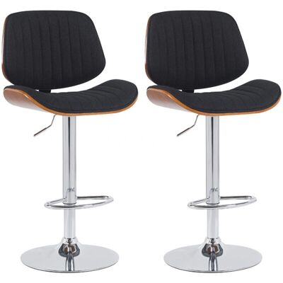 CLP Clawson Nogal/negro Barhocker Set - Verstellbar, 360° Drehbar CLP Clawson Nogal/negro Barhocker Set - Verstellbar, 360° Drehbar