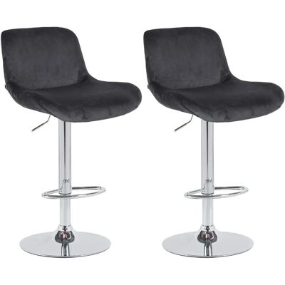 CLP Solon Taburete de Bar Negro Terciopelo - Bar Stool CLP Solon Taburete de Bar Negro Terciopelo - Bar Stool