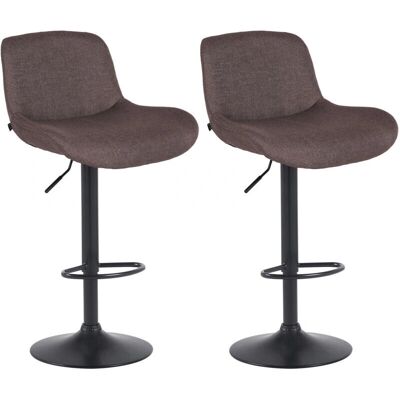 CLP Solon - 2 Verstellbare Schwarz-Braune Barhocker CLP Solon - 2 Verstellbare Schwarz-Braune Barhocker