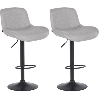 CLP Schwarz Grau Barhocker-Set - Modernes Design & Höhenverstellbar CLP Schwarz Grau Barhocker-Set - Modernes Design & Höhenverstellbar
