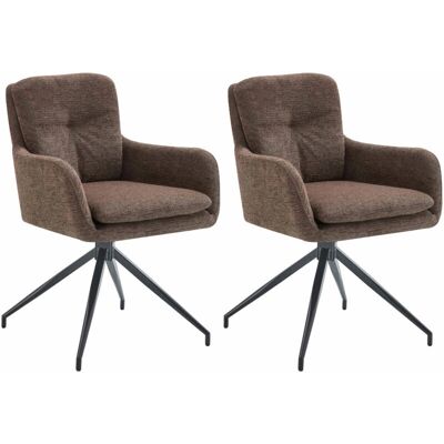 IKEA Braune Pickett Stoff-Set aus 2 Esszimmerstühlen - Stuhl IKEA Braune Pickett Stoff-Set aus 2 Esszimmerstühlen - Stuhl